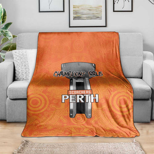 Cricket Australia Perth Champions 2026 Blanket Gold Aboriginal Dot Art