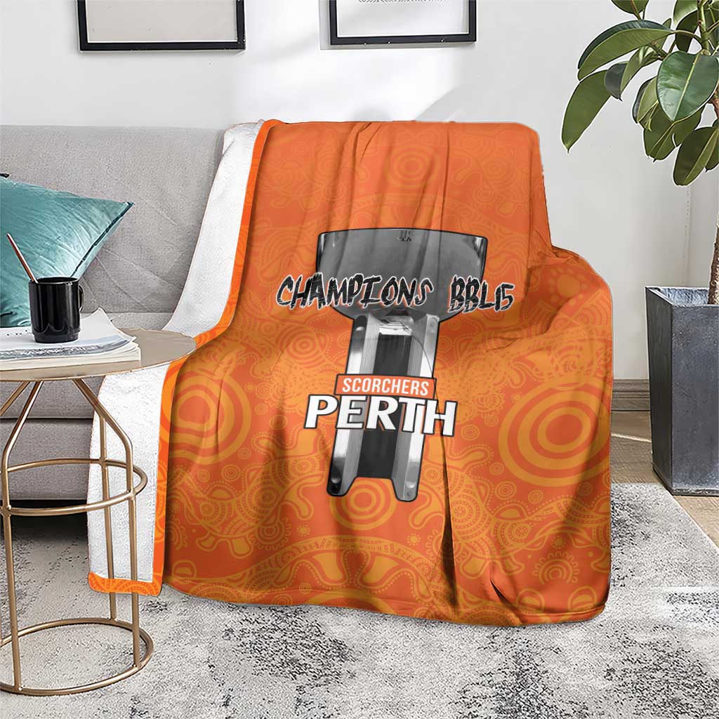 Cricket Australia Perth Champions 2026 Blanket Gold Aboriginal Dot Art