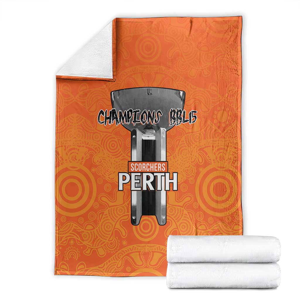 Cricket Australia Perth Champions 2026 Blanket Gold Aboriginal Dot Art