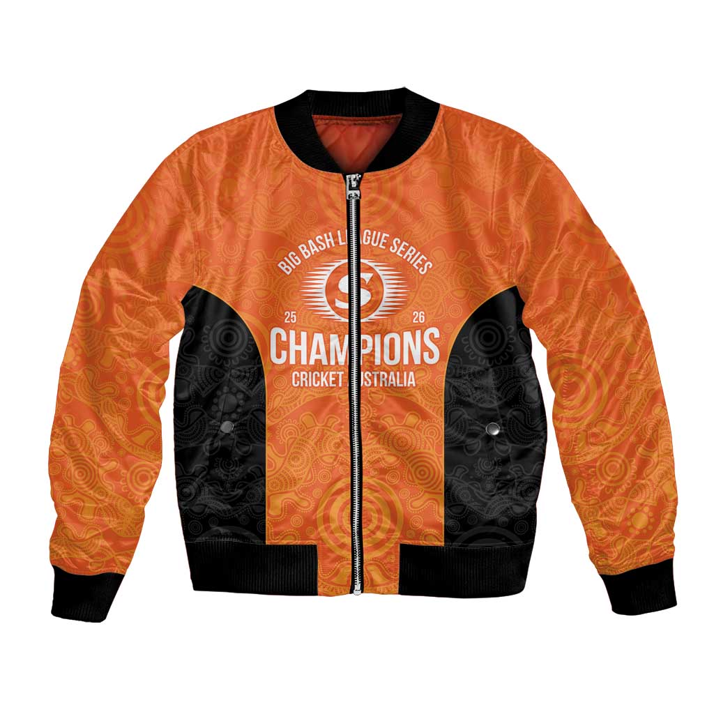 Cricket Australia Perth Champions 2026 Bomber Jacket Gold Aboriginal Dot Art