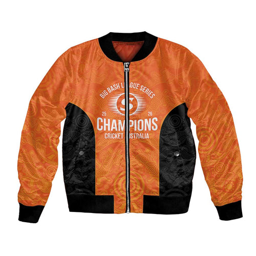 Cricket Australia Perth Champions 2026 Bomber Jacket Gold Aboriginal Dot Art