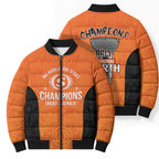 Cricket Australia Perth Champions 2026 Bomber Puffer Jacket Gold Aboriginal Dot Art