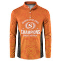 Cricket Australia Perth Champions 2026 Button Sweatshirt Gold Aboriginal Dot Art
