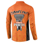 Cricket Australia Perth Champions 2026 Button Sweatshirt Gold Aboriginal Dot Art