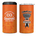 Cricket Australia Perth Champions 2026 4 in 1 Can Cooler Tumbler Gold Aboriginal Dot Art