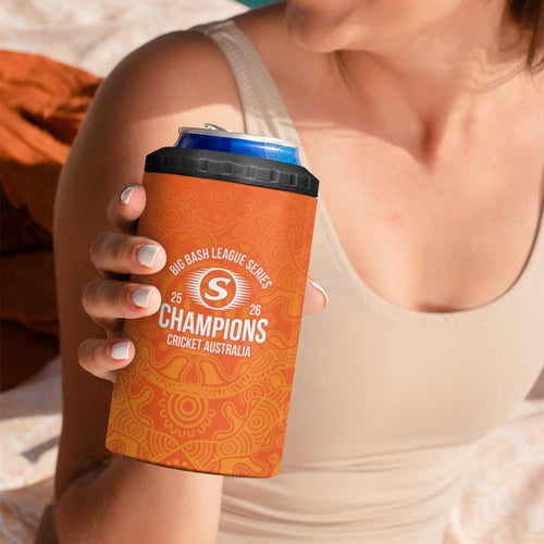 Cricket Australia Perth Champions 2026 4 in 1 Can Cooler Tumbler Gold Aboriginal Dot Art