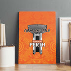 Cricket Australia Perth Champions 2026 Canvas Wall Art Gold Aboriginal Dot Art