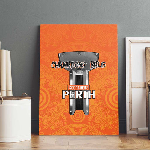 Cricket Australia Perth Champions 2026 Canvas Wall Art Gold Aboriginal Dot Art