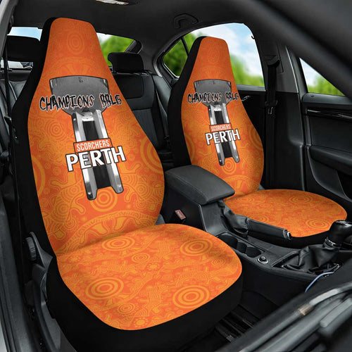 Cricket Australia Perth Champions 2026 Car Seat Cover Gold Aboriginal Dot Art