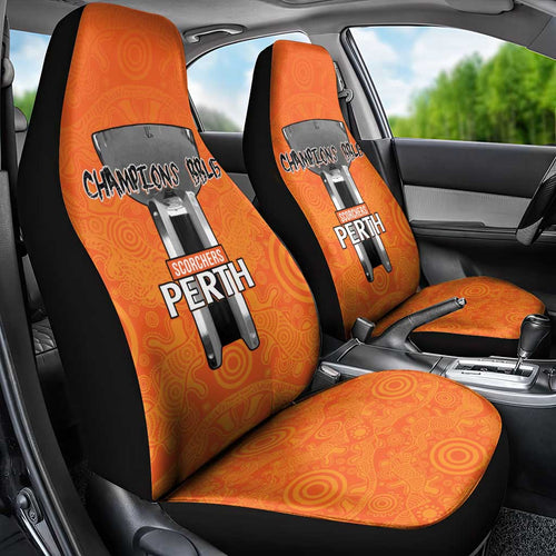 Cricket Australia Perth Champions 2026 Car Seat Cover Gold Aboriginal Dot Art