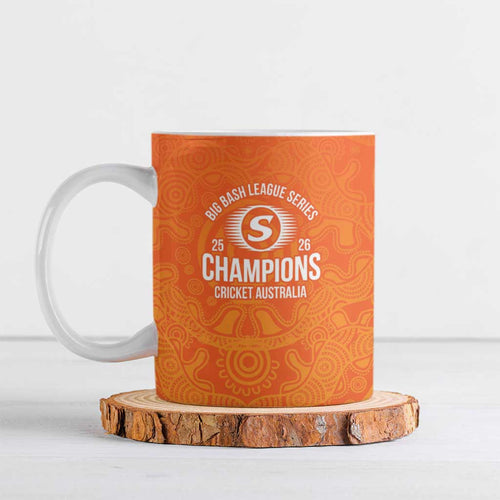 Cricket Australia Perth Champions 2026 Ceramic Mug Gold Aboriginal Dot Art