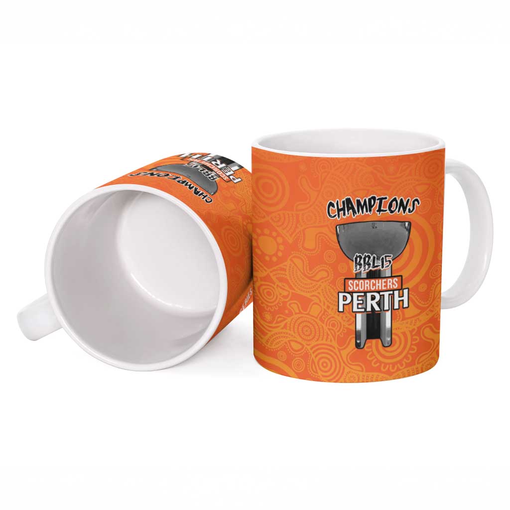 Cricket Australia Perth Champions 2026 Ceramic Mug Gold Aboriginal Dot Art