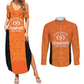 Cricket Australia Perth Champions 2026 Couples Matching Summer Maxi Dress and Long Sleeve Button Shirt Gold Aboriginal Dot Art