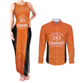 Cricket Australia Perth Champions 2026 Couples Matching Tank Maxi Dress and Long Sleeve Button Shirt Gold Aboriginal Dot Art