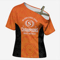 Cricket Australia Perth Champions 2026 Cross Shoulder Shirt Gold Aboriginal Dot Art