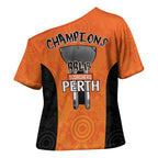 Cricket Australia Perth Champions 2026 Cross Shoulder Shirt Gold Aboriginal Dot Art