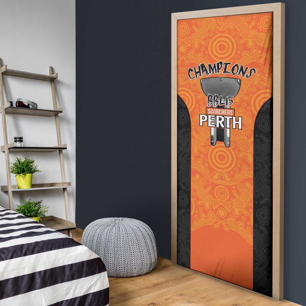 Cricket Australia Perth Champions 2026 Door Cover Gold Aboriginal Dot Art