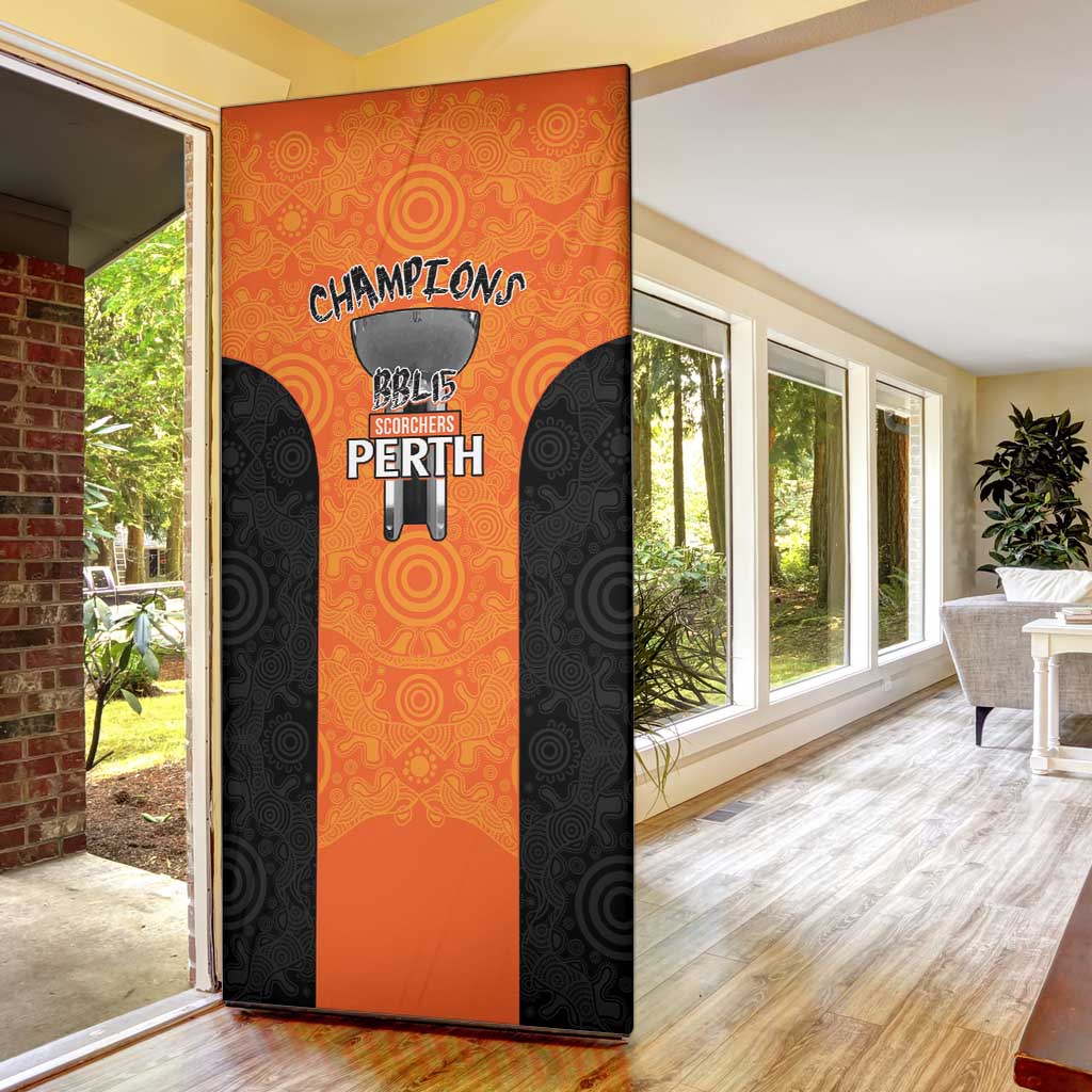 Cricket Australia Perth Champions 2026 Door Cover Gold Aboriginal Dot Art