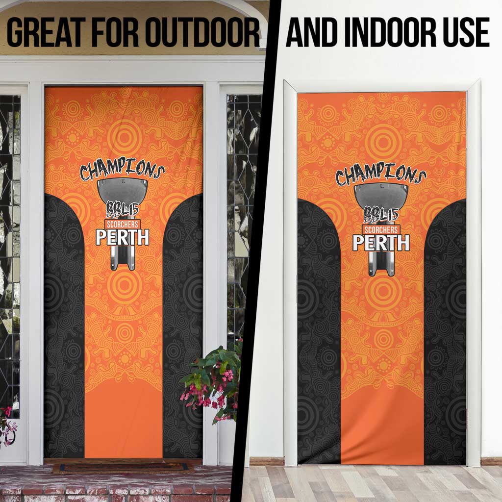 Cricket Australia Perth Champions 2026 Door Cover Gold Aboriginal Dot Art