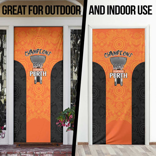 Cricket Australia Perth Champions 2026 Door Cover Gold Aboriginal Dot Art