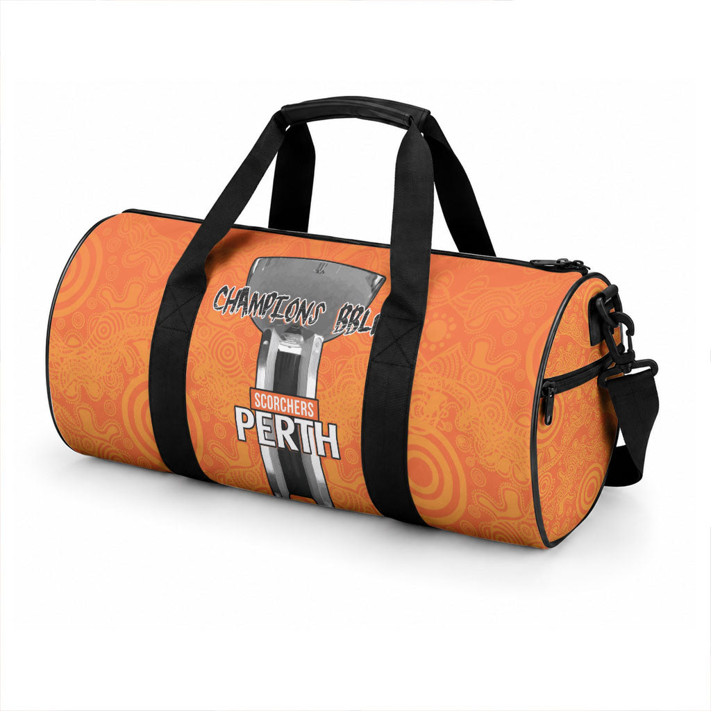 Cricket Australia Perth Champions 2026 Duffle Bag Gold Aboriginal Dot Art