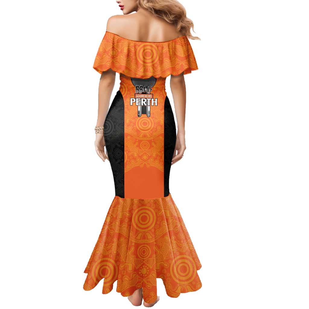 Cricket Australia Perth Champions 2026 Family Matching Mermaid Dress and Hawaiian Shirt Gold Aboriginal Dot Art