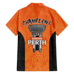 Cricket Australia Perth Champions 2026 Family Matching Puletasi and Hawaiian Shirt Gold Aboriginal Dot Art