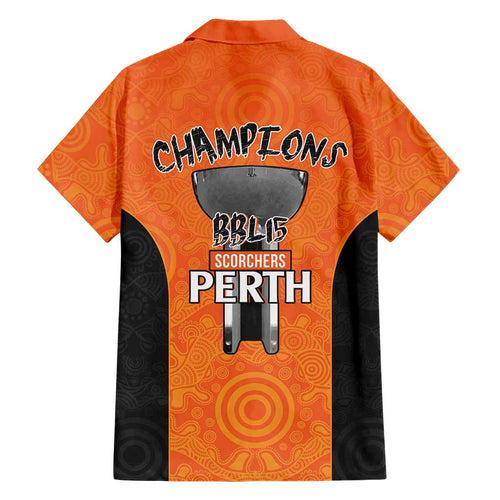 Cricket Australia Perth Champions 2026 Family Matching Short Sleeve Bodycon Dress and Hawaiian Shirt Gold Aboriginal Dot Art
