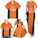 Cricket Australia Perth Champions 2026 Family Matching Tank Maxi Dress and Hawaiian Shirt Gold Aboriginal Dot Art