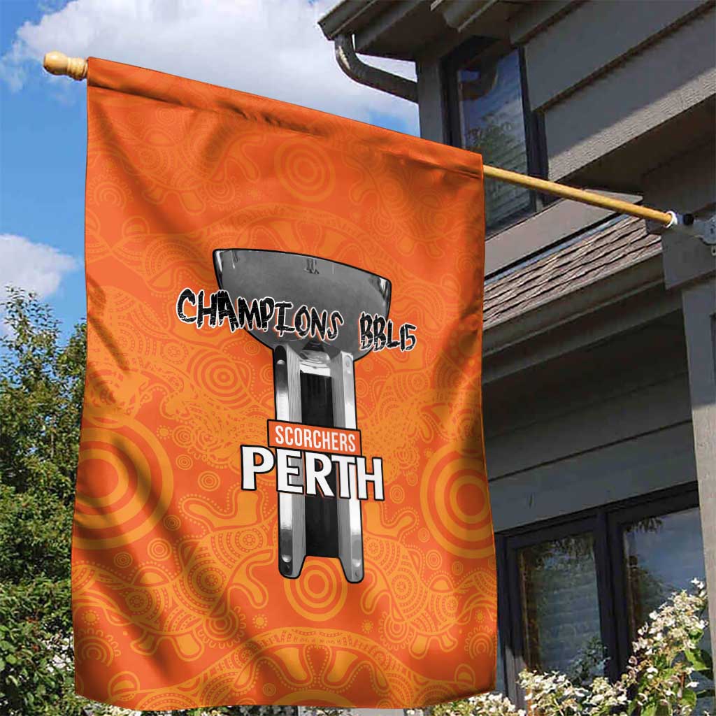 Cricket Australia Perth Champions 2026 Garden Flag Gold Aboriginal Dot Art