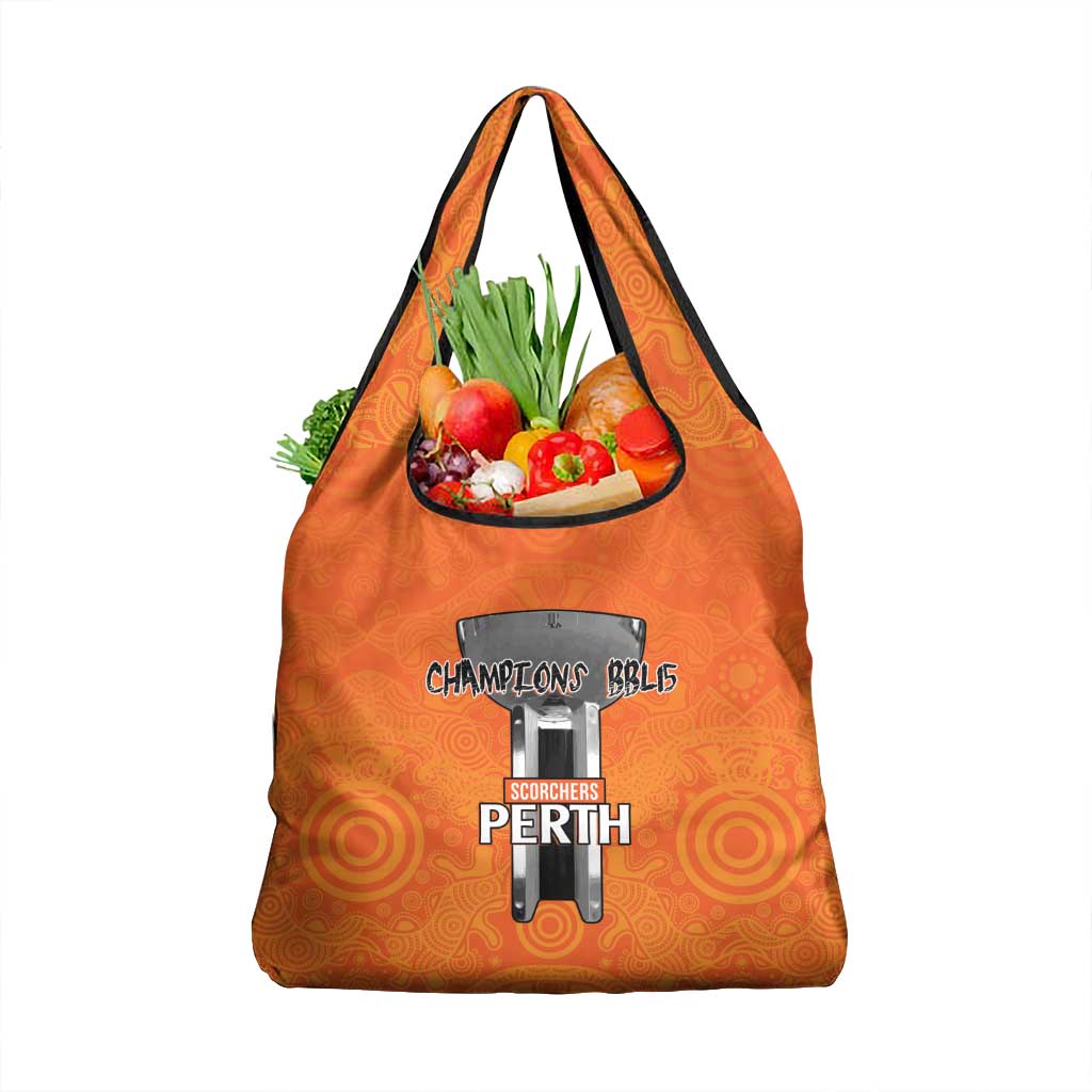 Cricket Australia Perth Champions 2026 Grocery Bag Gold Aboriginal Dot Art
