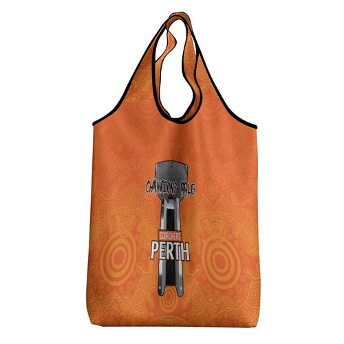 Cricket Australia Perth Champions 2026 Grocery Bag Gold Aboriginal Dot Art