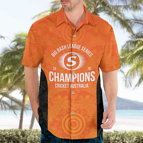 Cricket Australia Perth Champions 2026 Hawaiian Shirt Gold Aboriginal Dot Art
