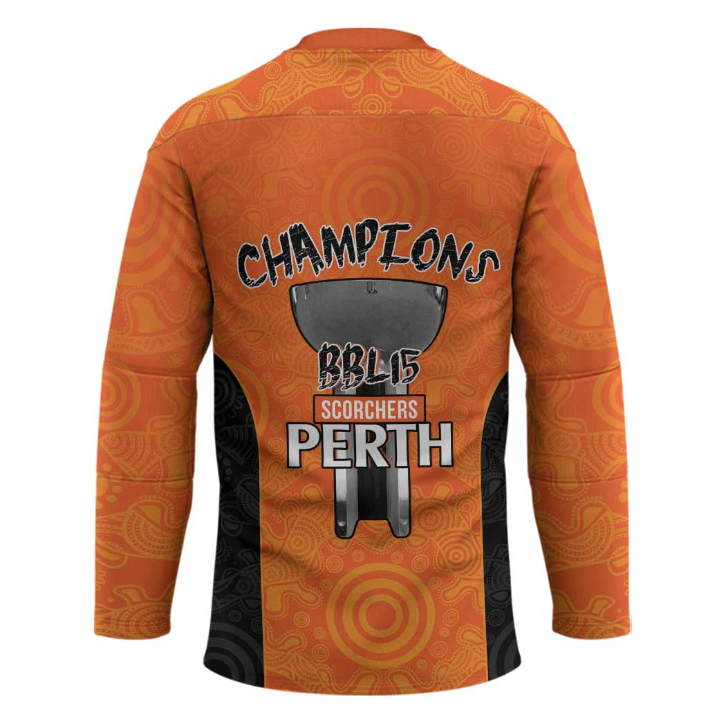 Cricket Australia Perth Champions 2026 Hockey Jersey Gold Aboriginal Dot Art
