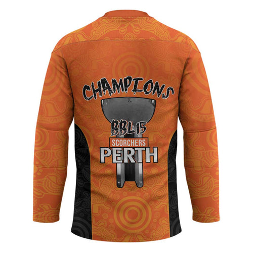 Cricket Australia Perth Champions 2026 Hockey Jersey Gold Aboriginal Dot Art