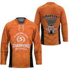 Cricket Australia Perth Champions 2026 Hockey Jersey Gold Aboriginal Dot Art