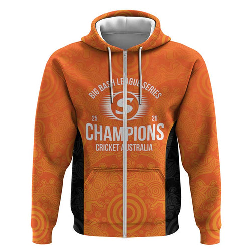 Cricket Australia Perth Champions 2026 Hoodie Gold Aboriginal Dot Art