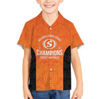 Cricket Australia Perth Champions 2026 Kid Hawaiian Shirt Gold Aboriginal Dot Art