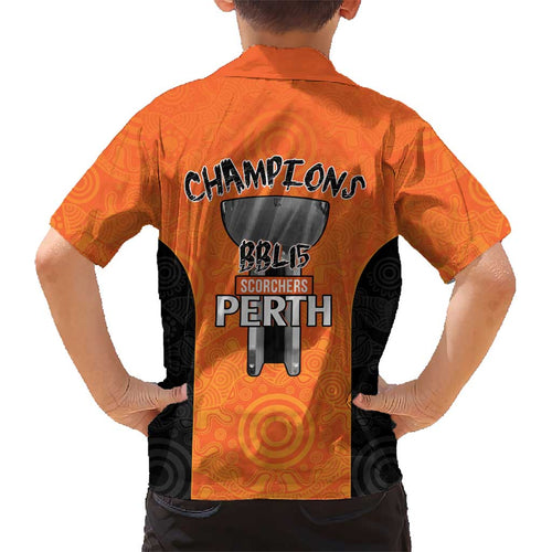 Cricket Australia Perth Champions 2026 Kid Hawaiian Shirt Gold Aboriginal Dot Art