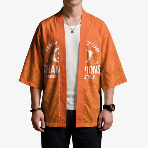 Cricket Australia Perth Champions 2026 Kimono Gold Aboriginal Dot Art