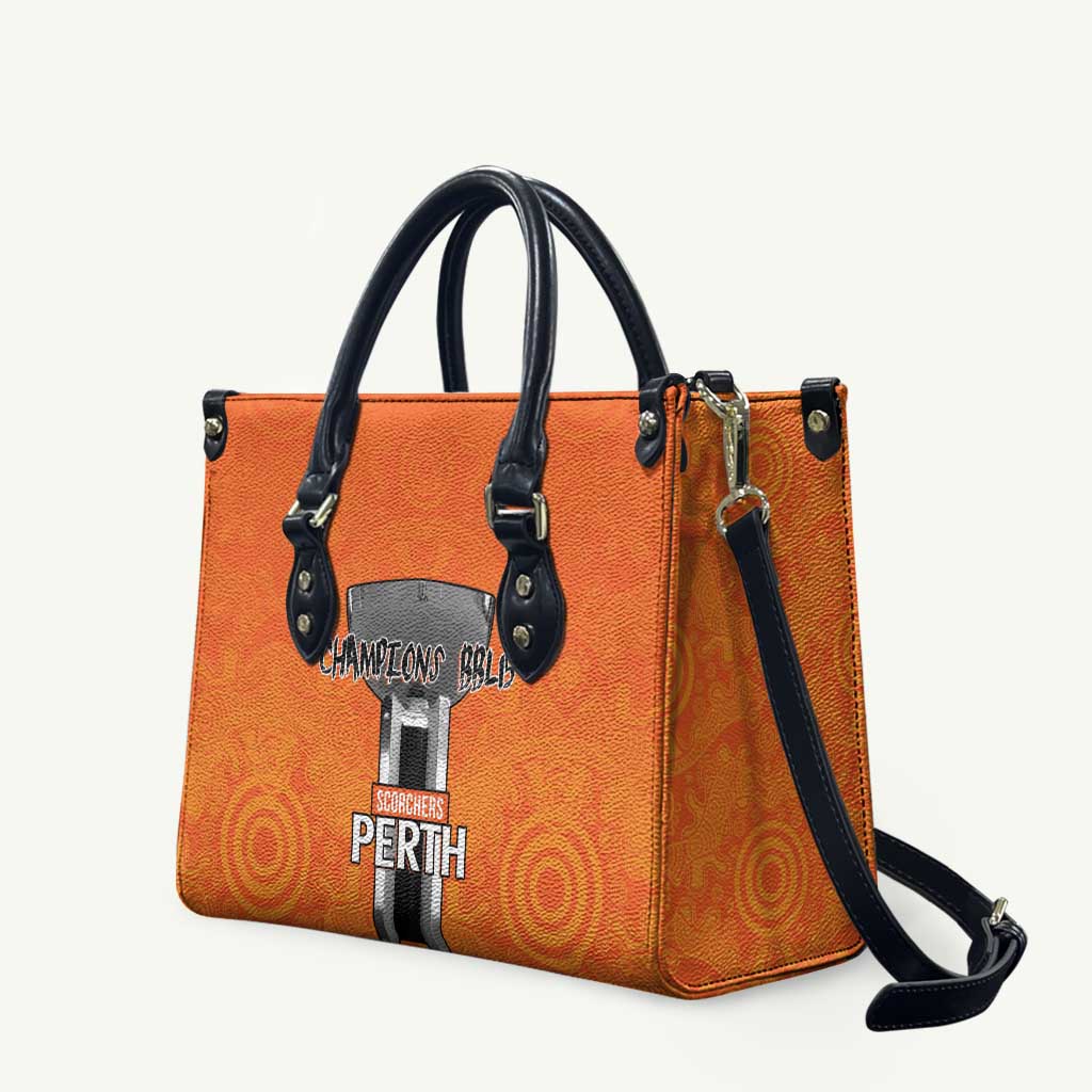 Cricket Australia Perth Champions 2026 Leather Bag Gold Aboriginal Dot Art