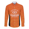 Cricket Australia Perth Champions 2026 Long Sleeve Button Shirt Gold Aboriginal Dot Art