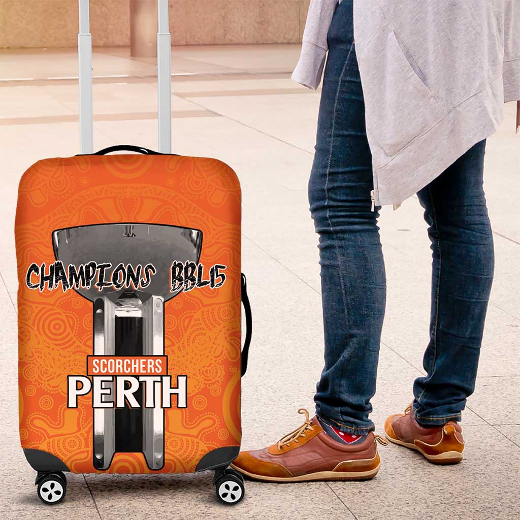 Cricket Australia Perth Champions 2026 Luggage Cover Gold Aboriginal Dot Art