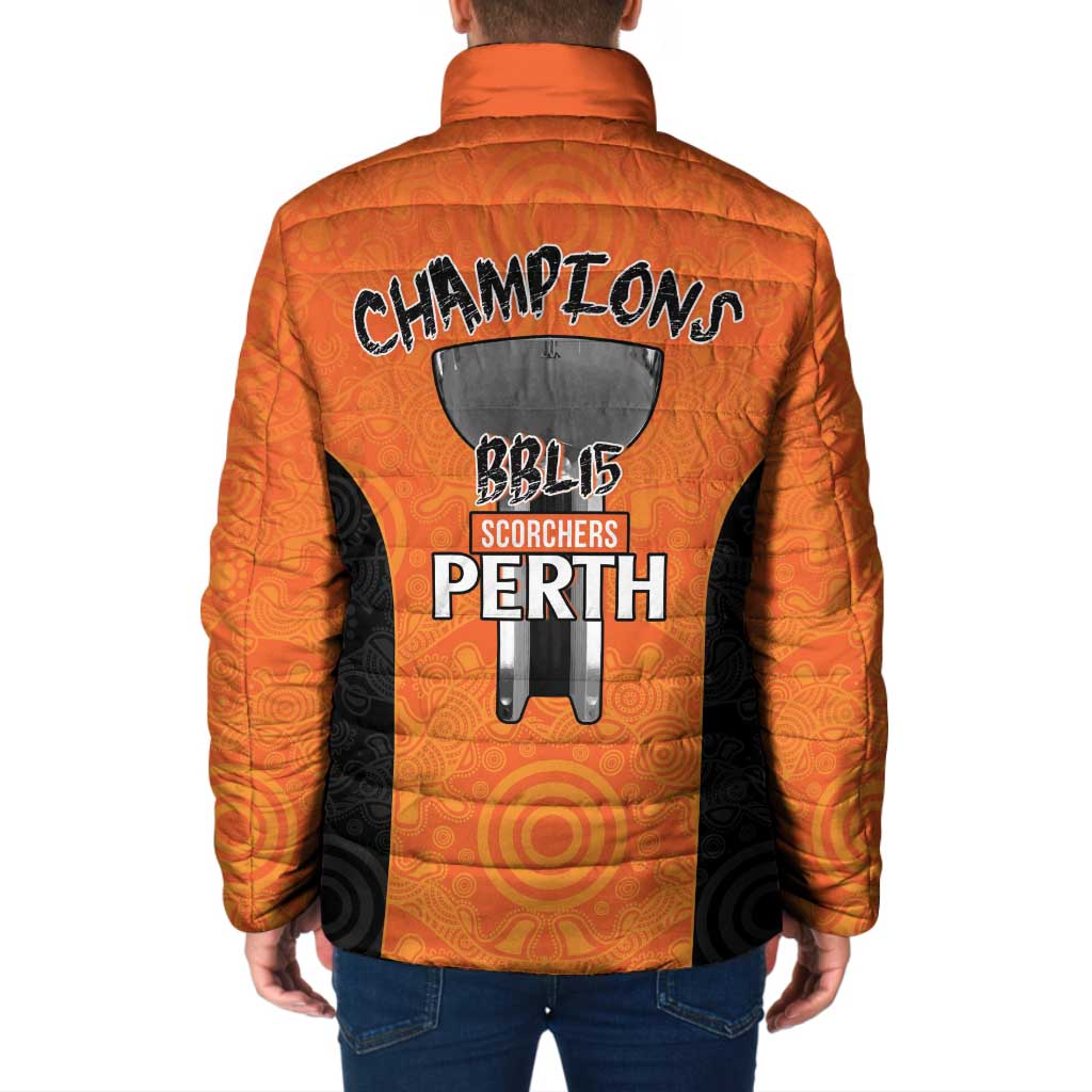 Cricket Australia Perth Champions 2026 Padded Jacket Gold Aboriginal Dot Art