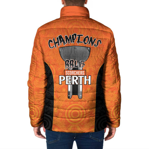 Cricket Australia Perth Champions 2026 Padded Jacket Gold Aboriginal Dot Art