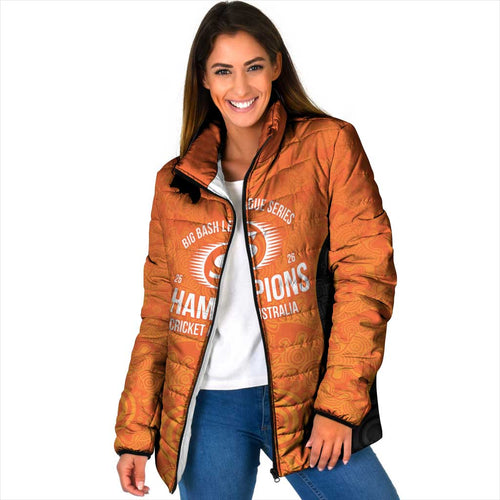 Cricket Australia Perth Champions 2026 Padded Jacket Gold Aboriginal Dot Art
