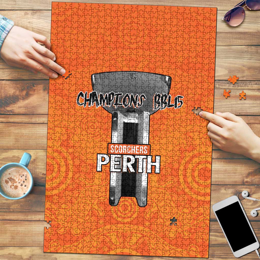 Cricket Australia Perth Champions 2026 Puzzle Gold Aboriginal Dot Art