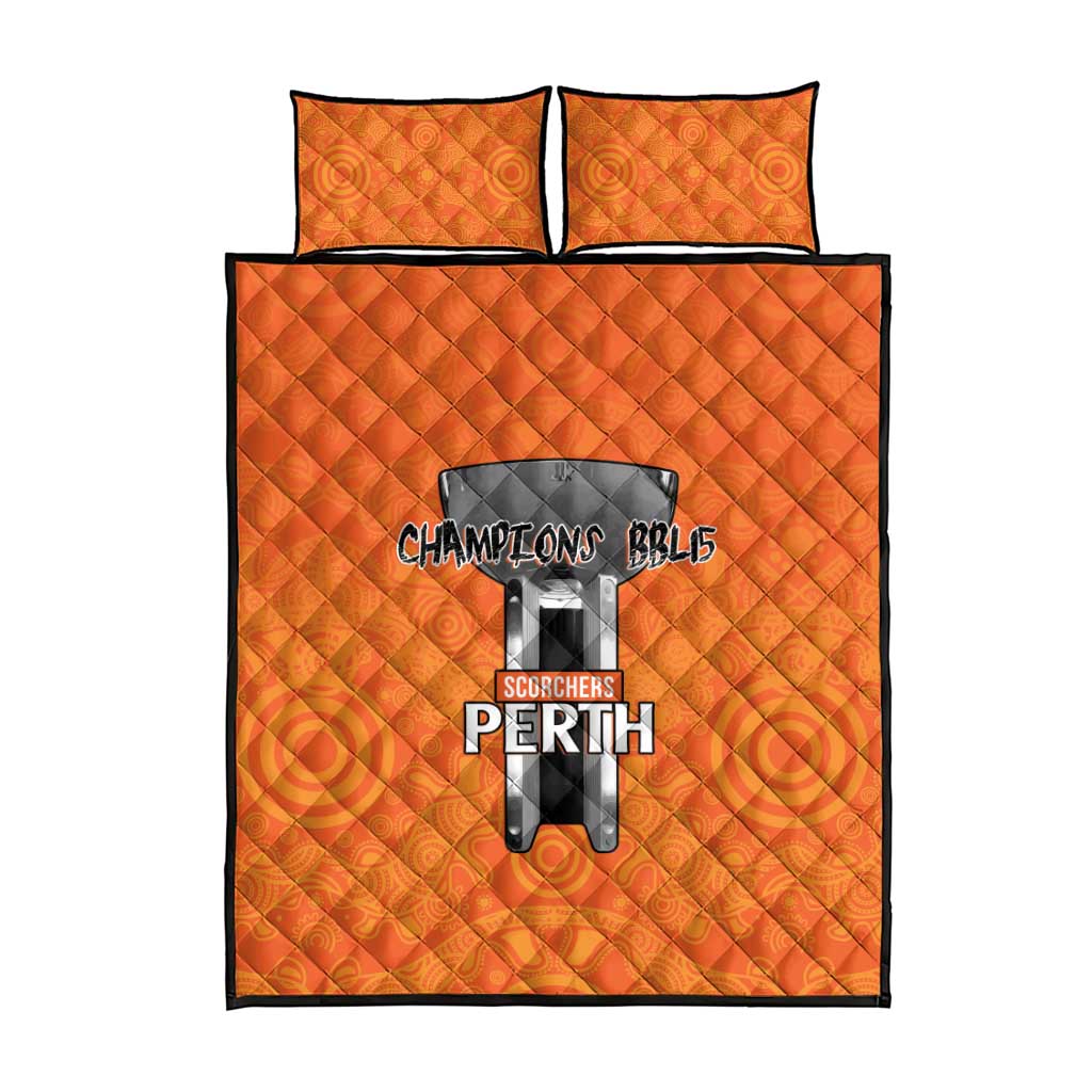 Cricket Australia Perth Champions 2026 Quilt Bed Set Gold Aboriginal Dot Art