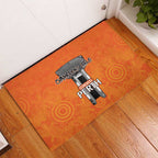 Cricket Australia Perth Champions 2026 Rubber Doormat Gold Aboriginal Dot Art