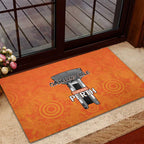 Cricket Australia Perth Champions 2026 Rubber Doormat Gold Aboriginal Dot Art